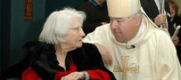 Ora Knies and Bishop Choby